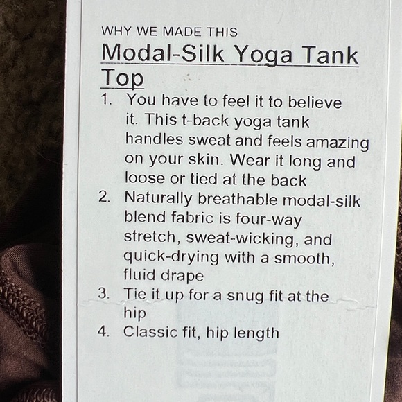 Lululemon Java modal silk tank - Picture 7 of 7
